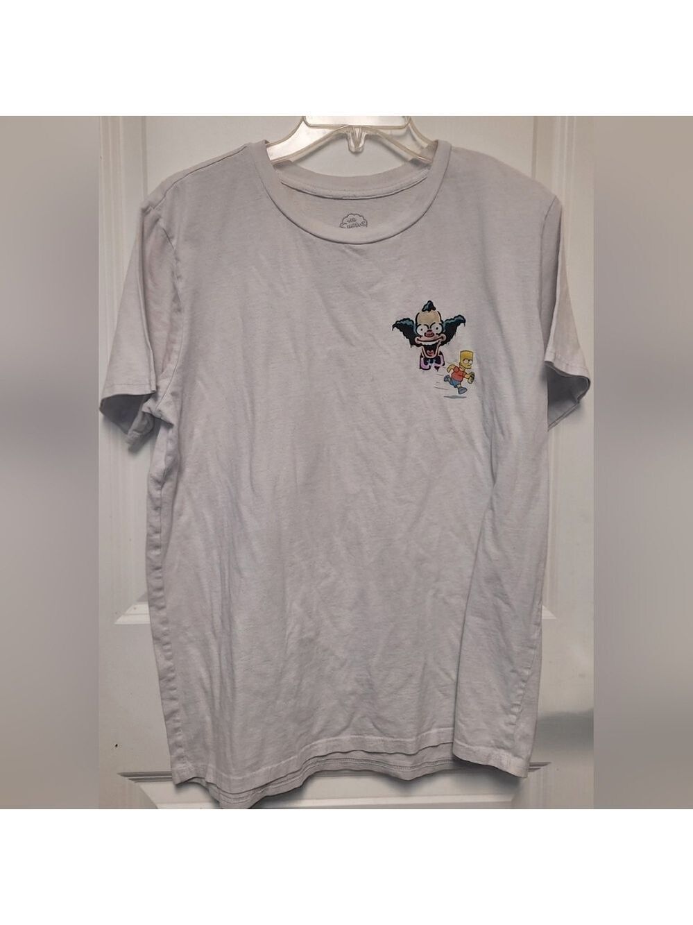 Men's Simpsons White Graphic Tee S Medium